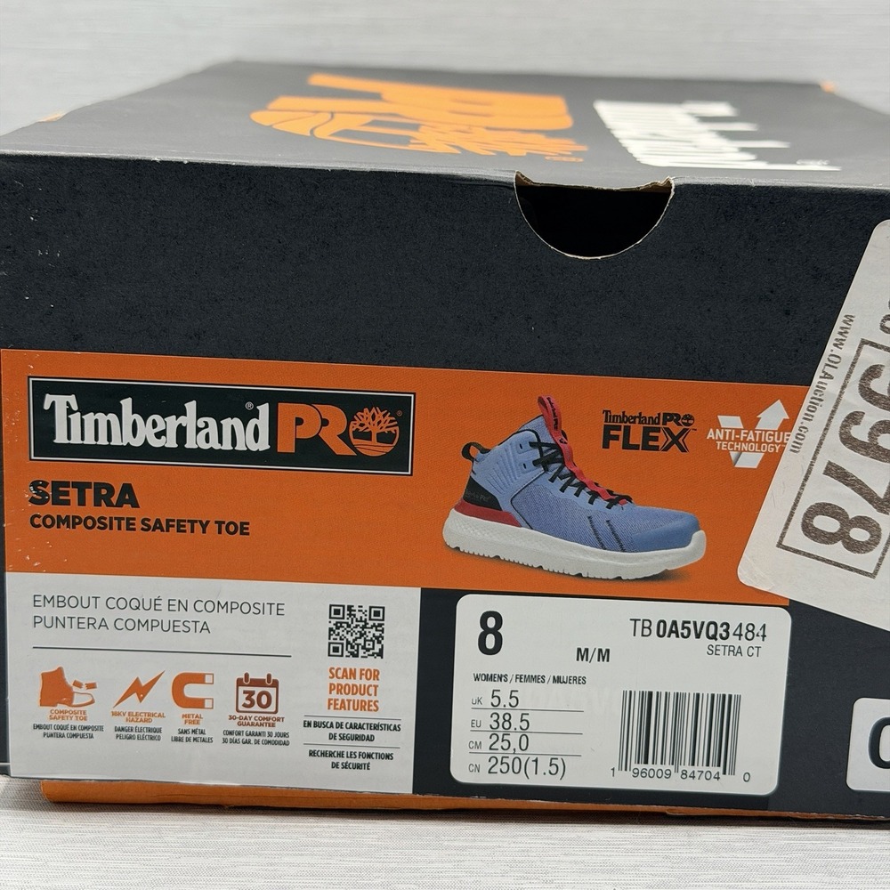 Timberland PRO Setra Women's 8 Work Shoes Composite Toe Anti Fatigue Blue - Picture 6 of 11